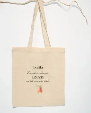 Tote bag din bumbac Conița - fotografia 2