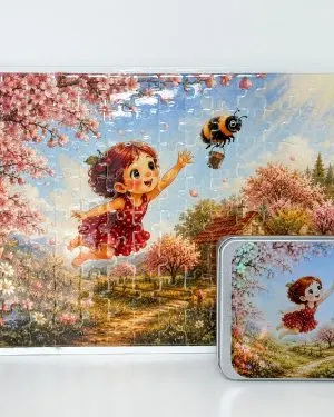 Puzzle Cireșica | 120 piese | în cutie metalică premium - fotografia 2