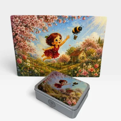 Puzzle Cireșica | 120 piese | în cutie metalică